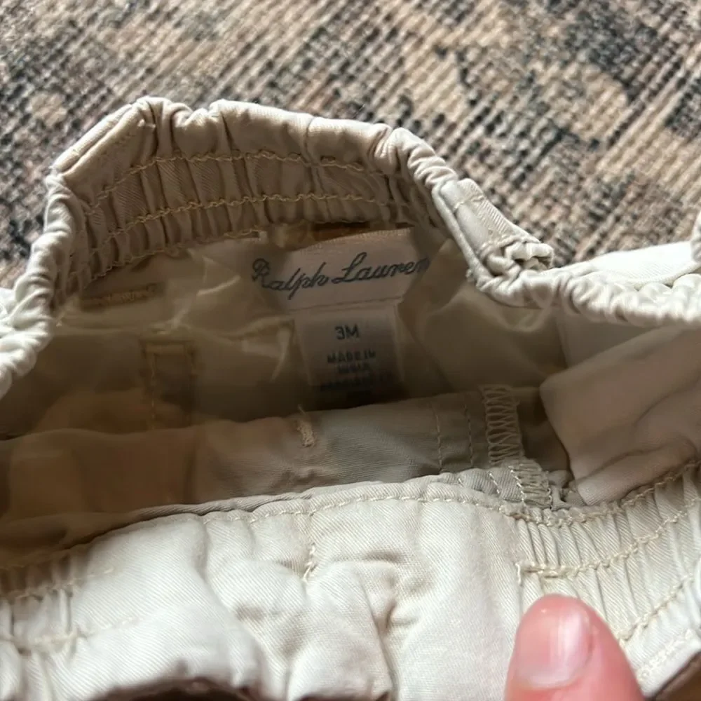 Kids Polo Ralph Lauren Beige‎ Pull On Shorts // 3mo